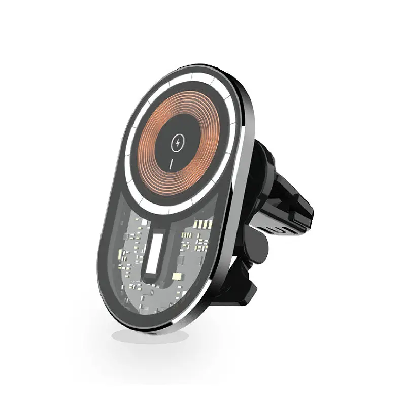 Sansai Magnetic Wireless Car Charger 15W For Iphone (Black) 1