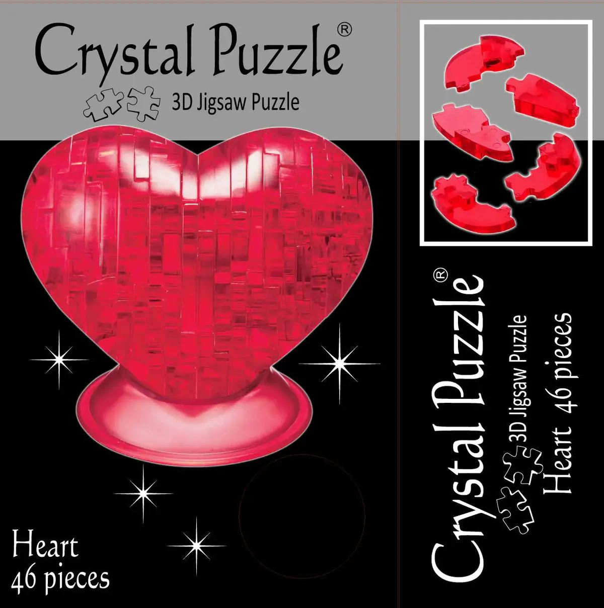 Bepuzzled 3D Red Heart Crystal Puzzle 2