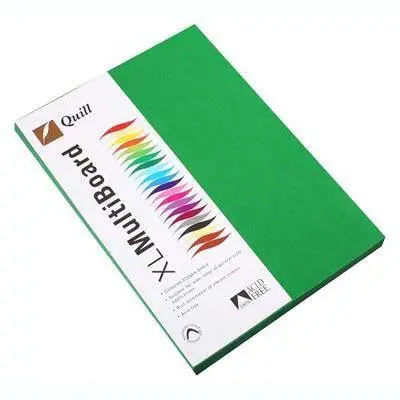 Quill Xl Multiboard Paper 210Gsm A4 Pack 50 (Emerald) 1