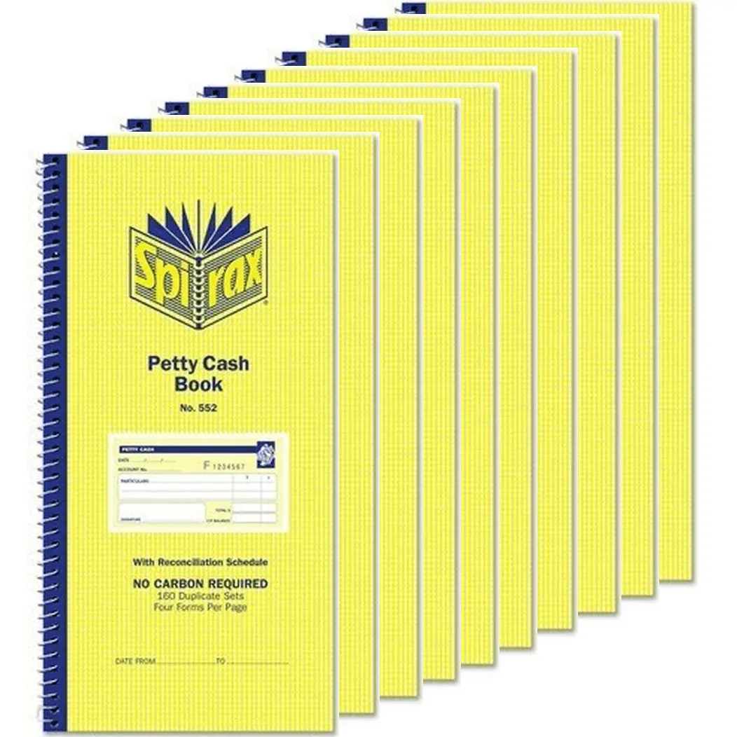 Spirax 552 Petty Cash Book 10 Pack 1