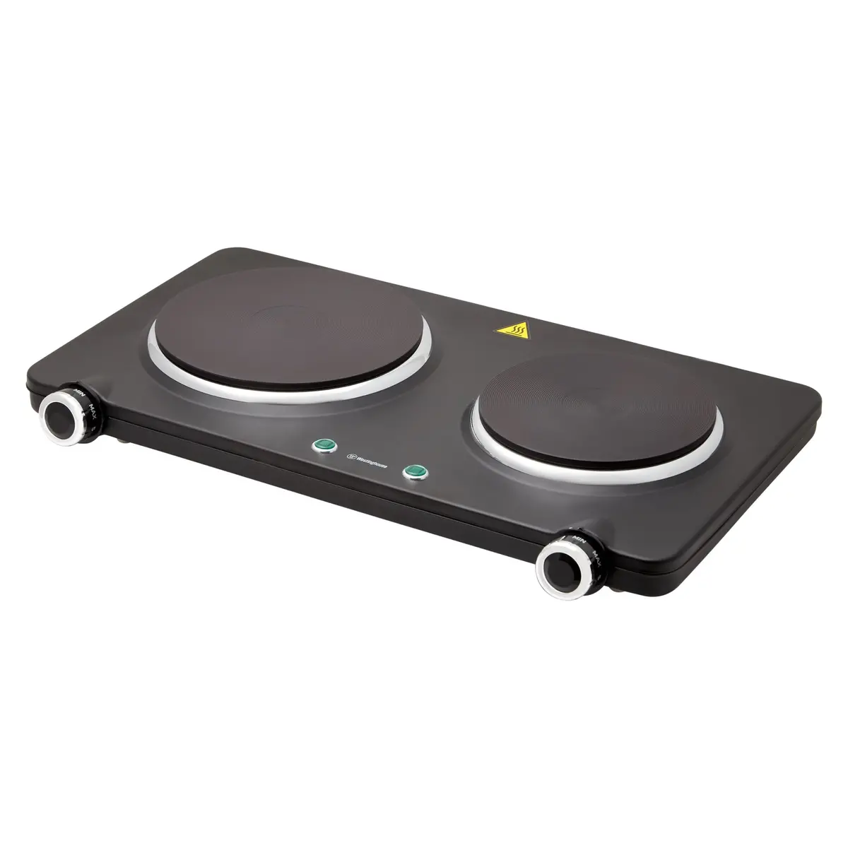 Westinghouse Electric 2250W Portable Double Solid Hotplate (Black) 1