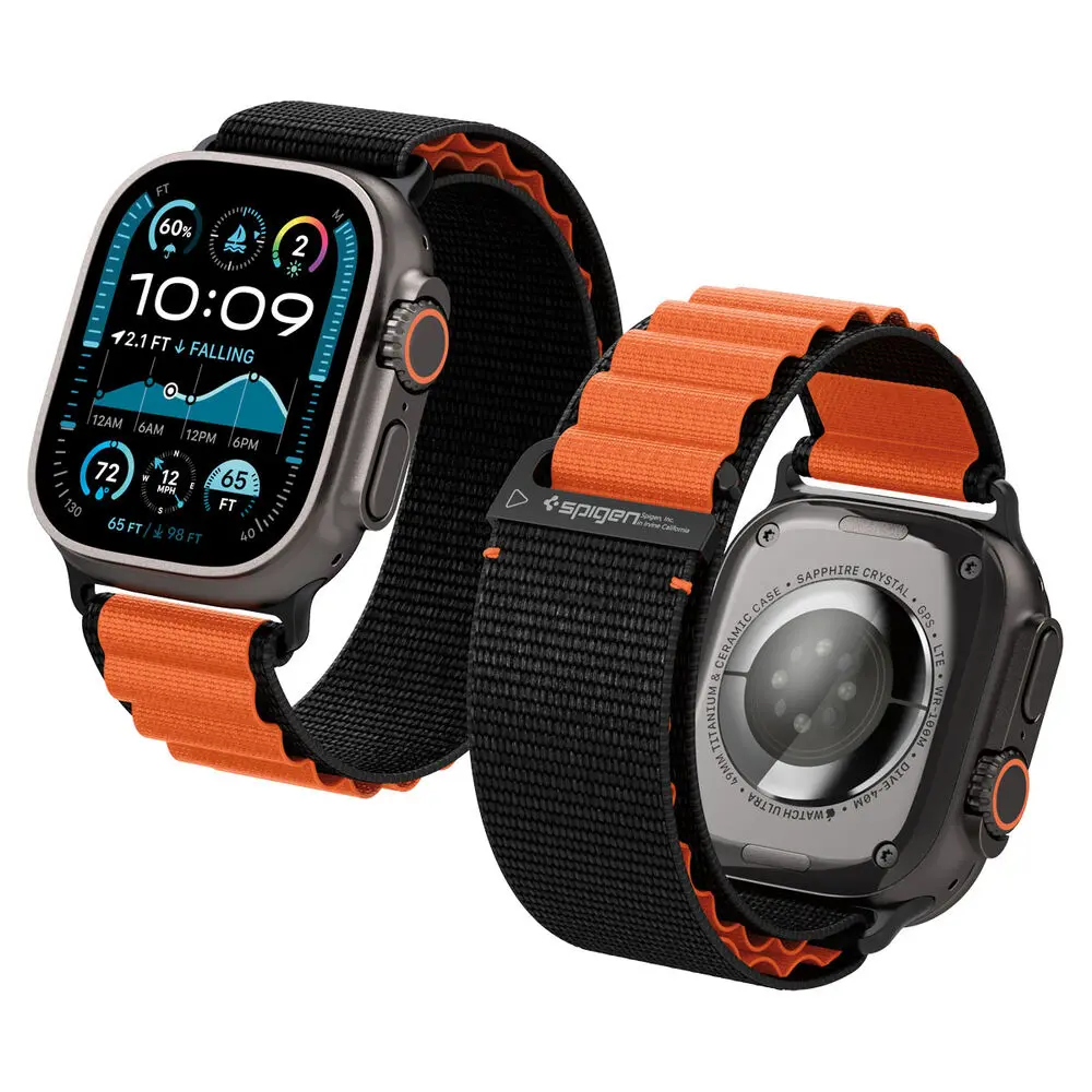 Spigen Apple Watch 42-49Mm Wbf1 Wristband (Black Orange) 1
