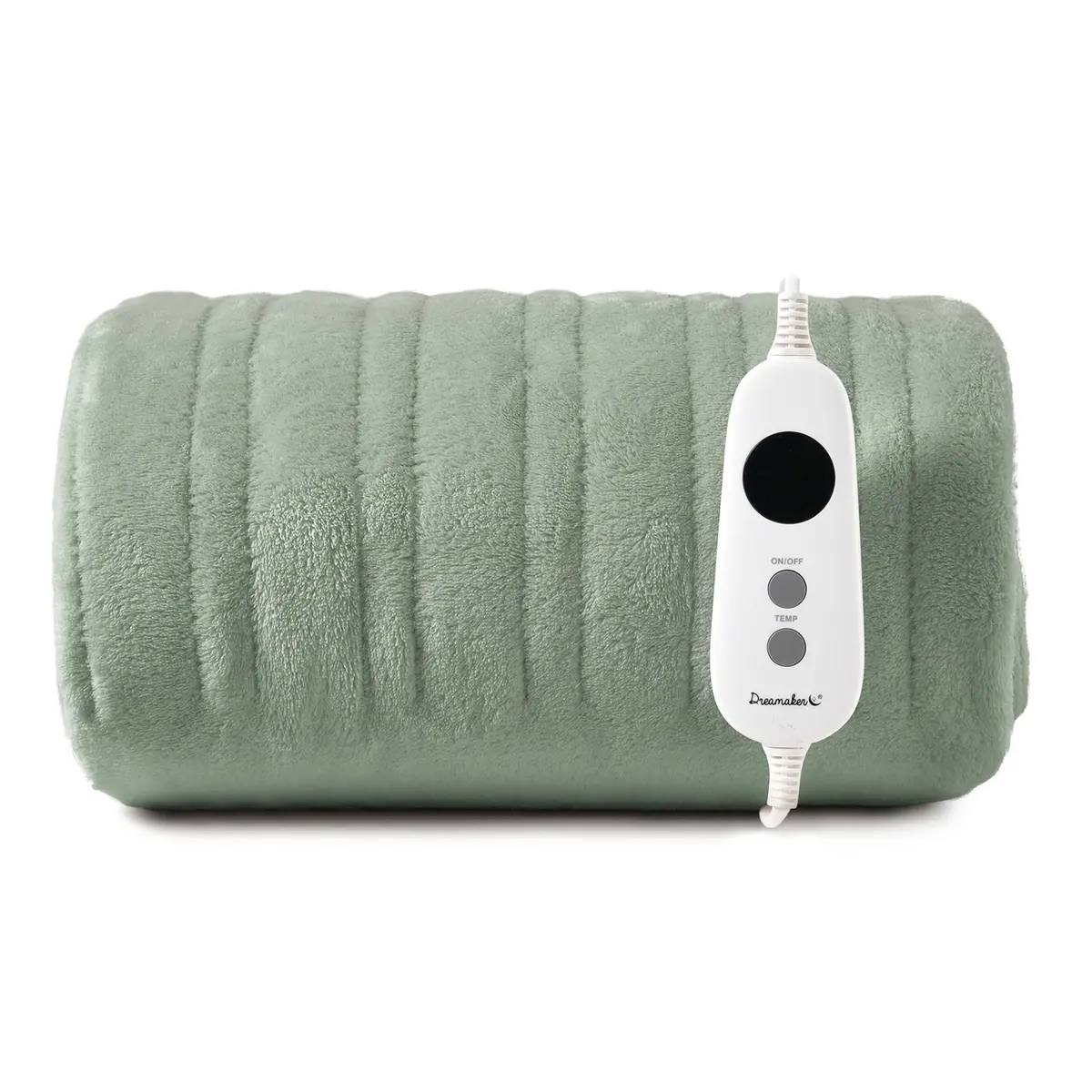 Dreamaker Coral Fleece Electric Heated Throw Blanket [130X160cm] (Sage) 1