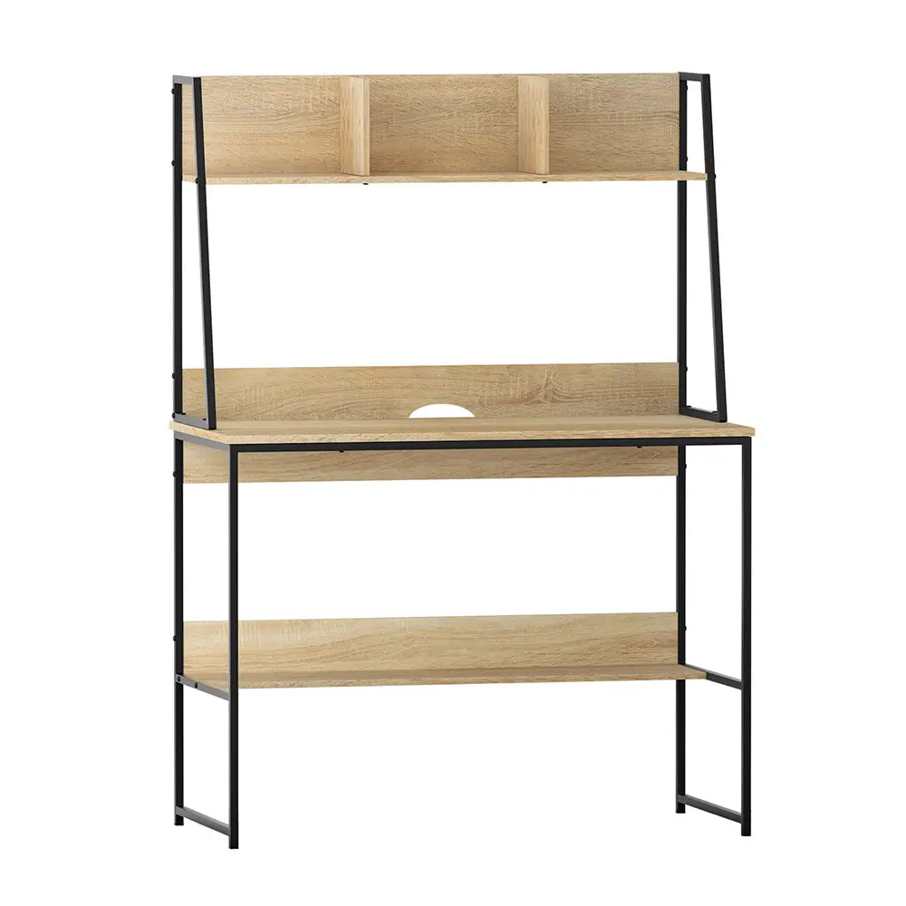 Artiss Computer Desk Bookshelf Storage 100Cm Oak 1