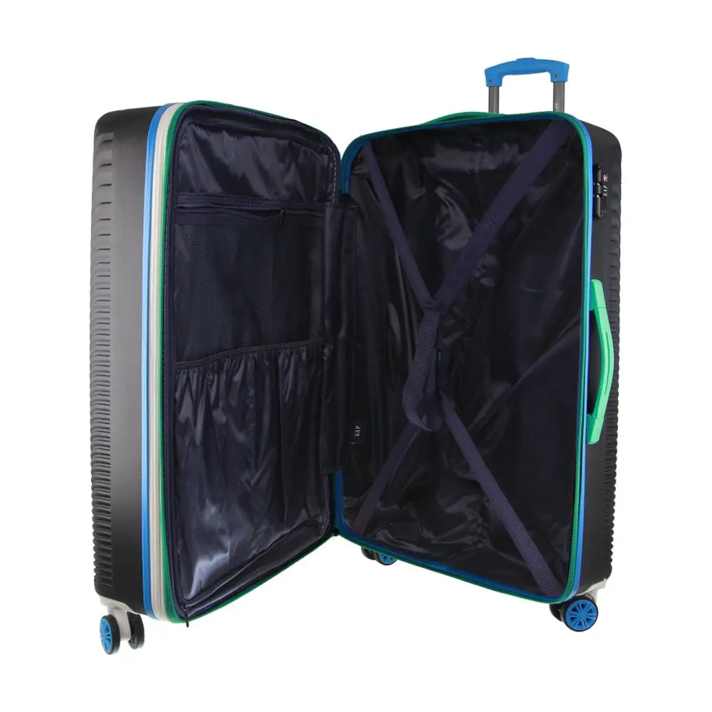 Gap Stripe Travel Hard-Shell Suitcase Medium Luggage 67X46cm Black 2