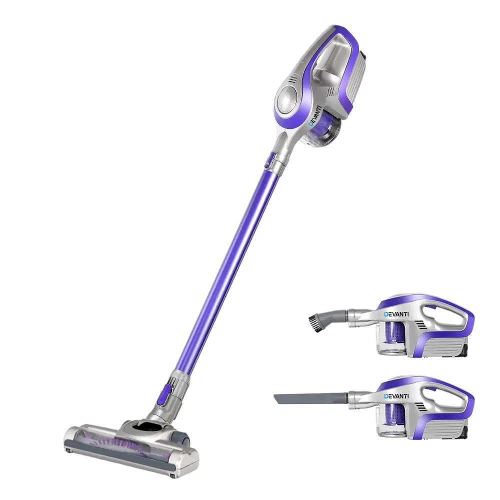 Devanti Stick Vacuum Cleaner Bagless Cordless 150W (Purple) 1