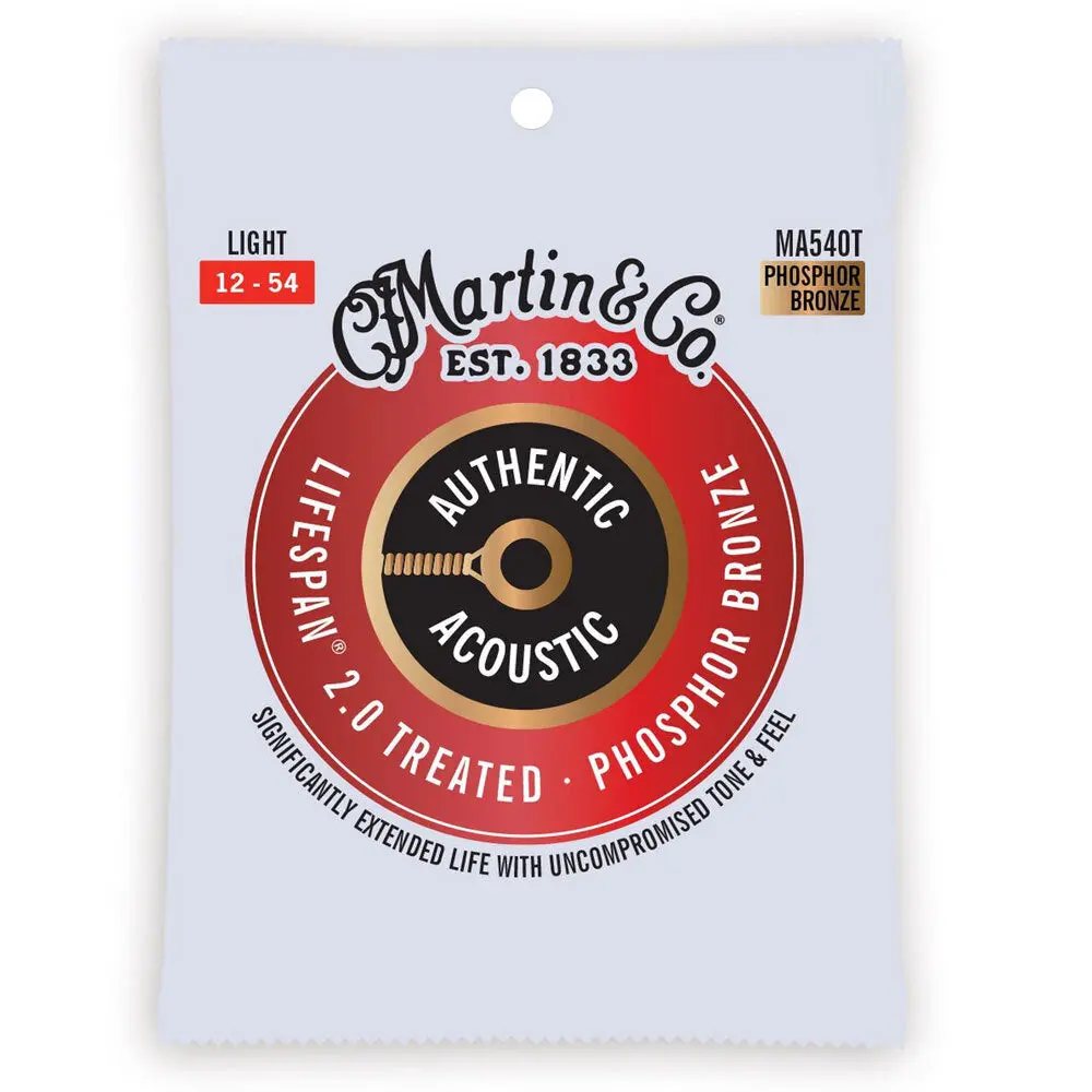Martin Guitar Ma540t Authentic Treated Strings 92/8 Phosphor Bronze Light 1