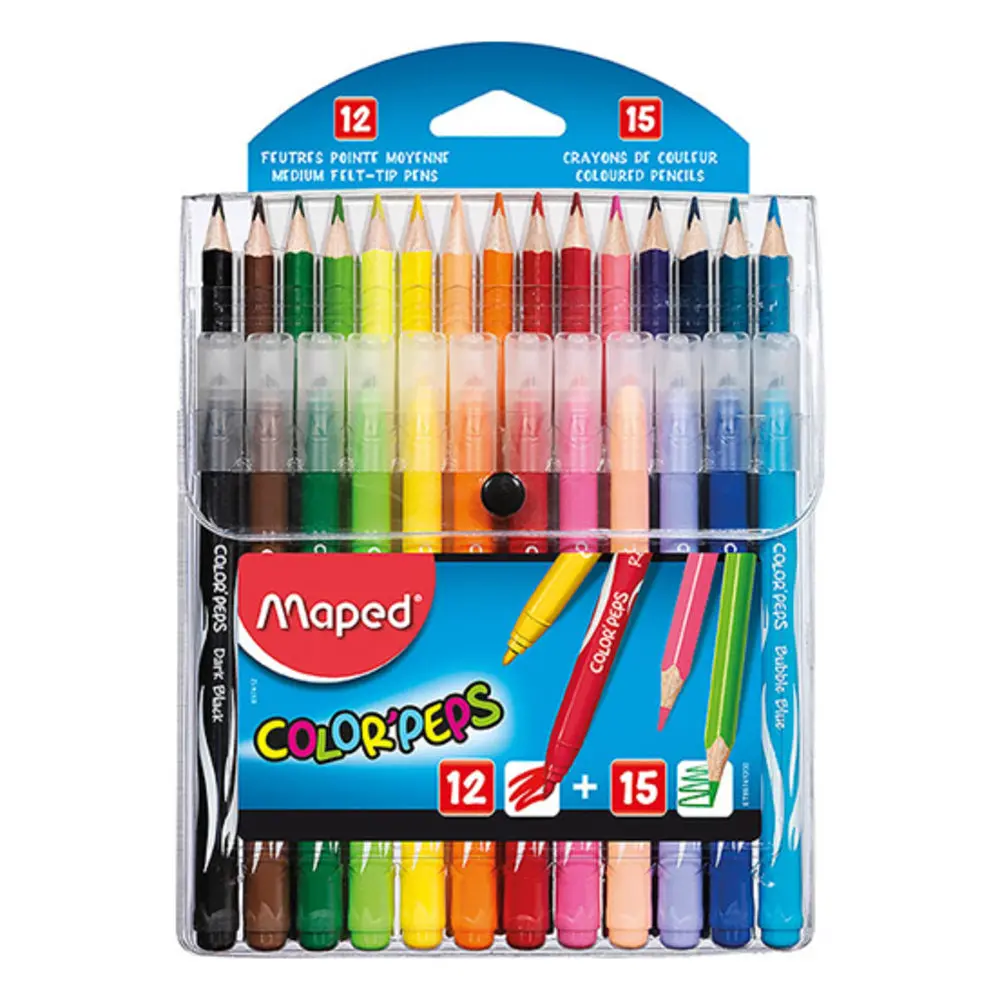 Maped Colorpeps Multi Pack With Colour Pencils & Felt Tip Pens 1