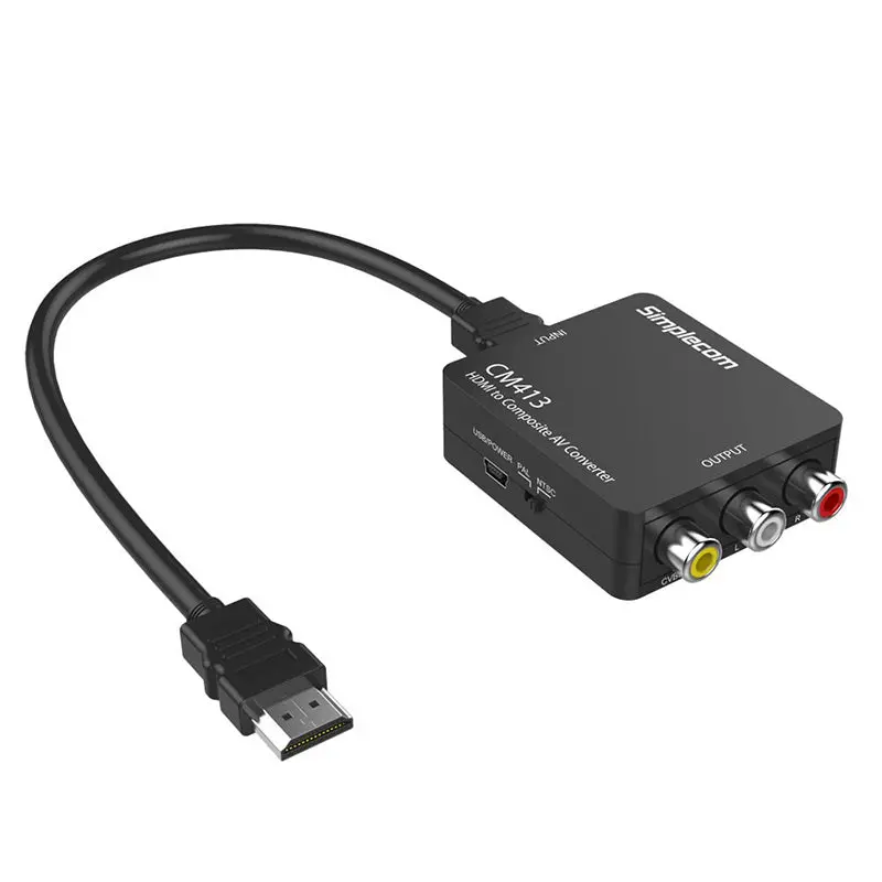 Simplecom Hdmi To Composite Av Cvbs 3Rca Video Converter (Cm413) 1