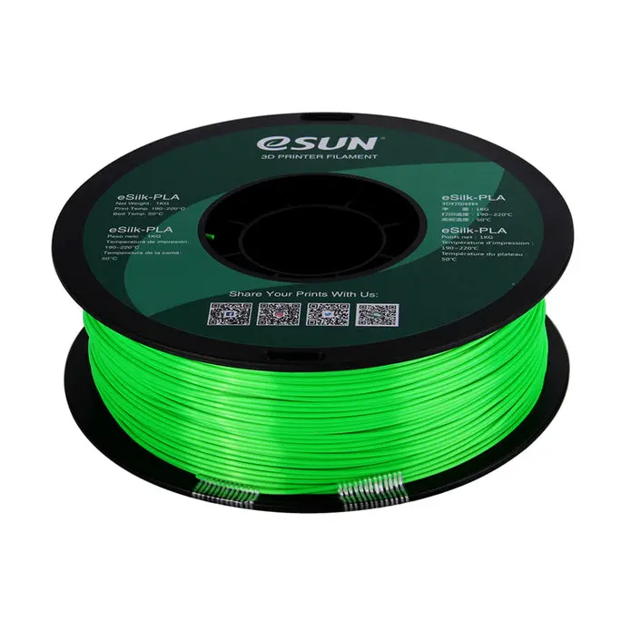 Esun Silk Pla 3D Print Filament 1.75Mm 1Kg - Green 1