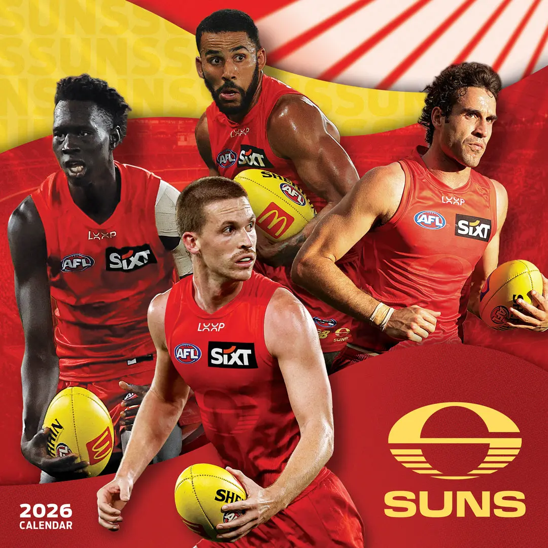 Paper Pocket Afl Gold Coast Suns 2026 Calendar 1