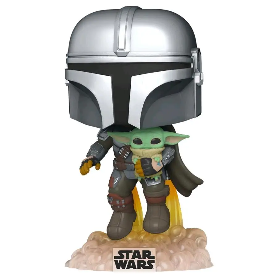 Star Wars: The Mandalorian - Mandalorian With The Child Jetpack Flying Pop! Vinyl 1