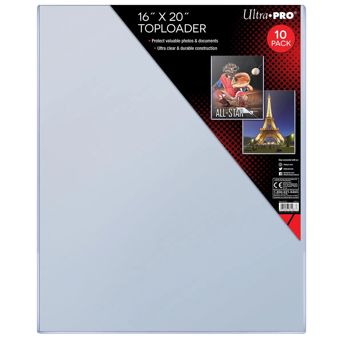 Ultra Pro: Up81187 16"X20" Toploader 10Ct 1