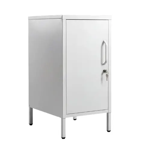 Desky Sidekick Metal Locker Cabinet - White / Left Opening 1