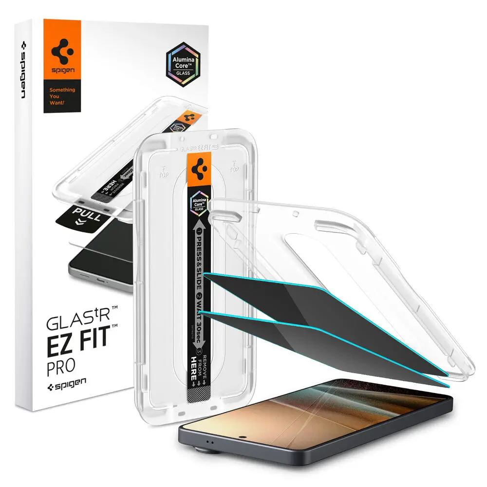 Spigen Galaxy S26 Glas.Tr Ez Fit Pro Privacy 2Pcs Screen Protector (Black) 1