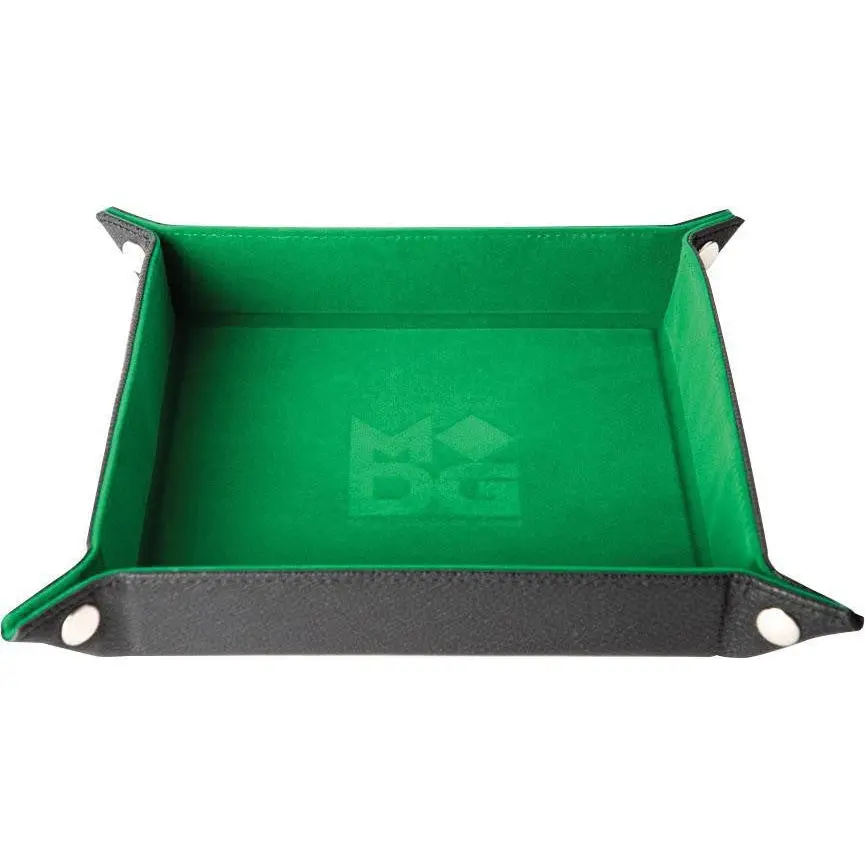 Fanroll By Metallic Dice Games Mdg Velvet Folding Dice Tray - Green 10"X10" 1