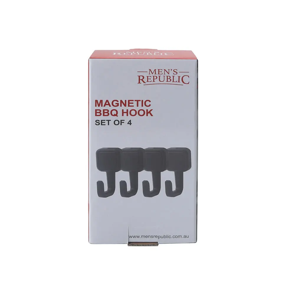 Men's Republic Magnetic Bbq Hooks For Utensil Organisation 4Pc Black 1