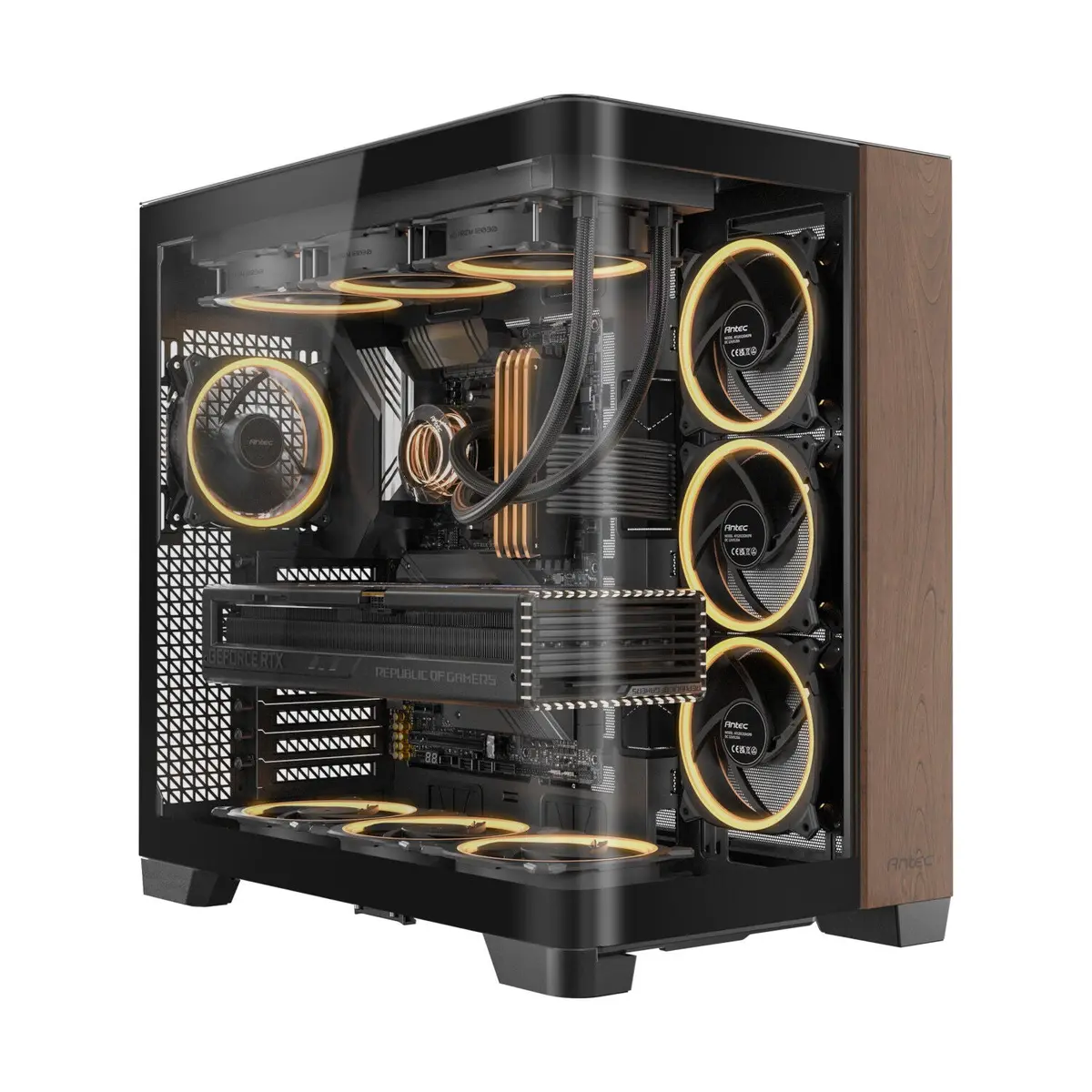 Antec C8 Curve Wood Tempered Glass Full-Tower Case (Black) 1