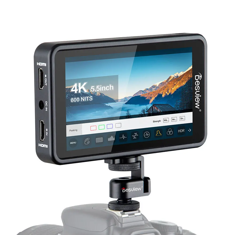Desview 5.5" Lightweight Touch Screen Monitor With Luts For Camera (Black) 1