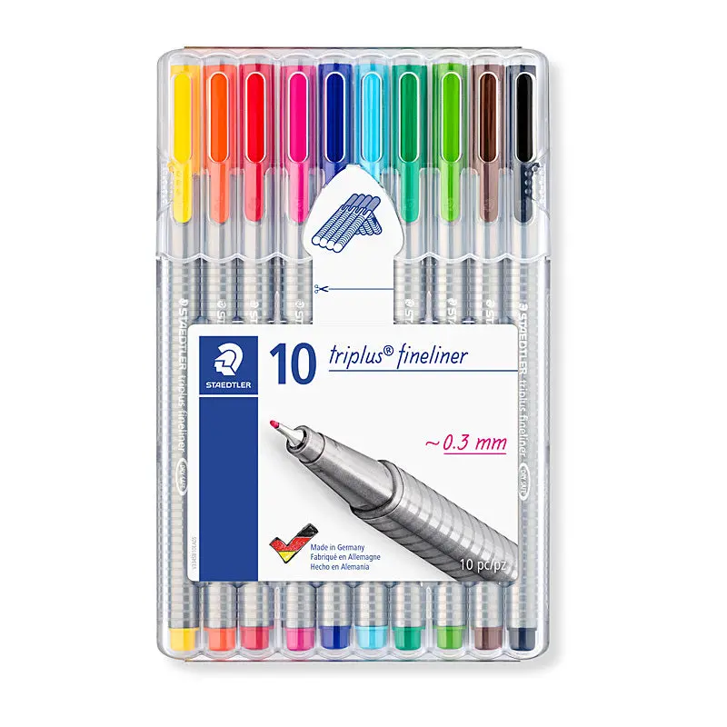 Staedtler Triplus 0.3Mm Fineliner (Assorted)  [10 Pack] 1