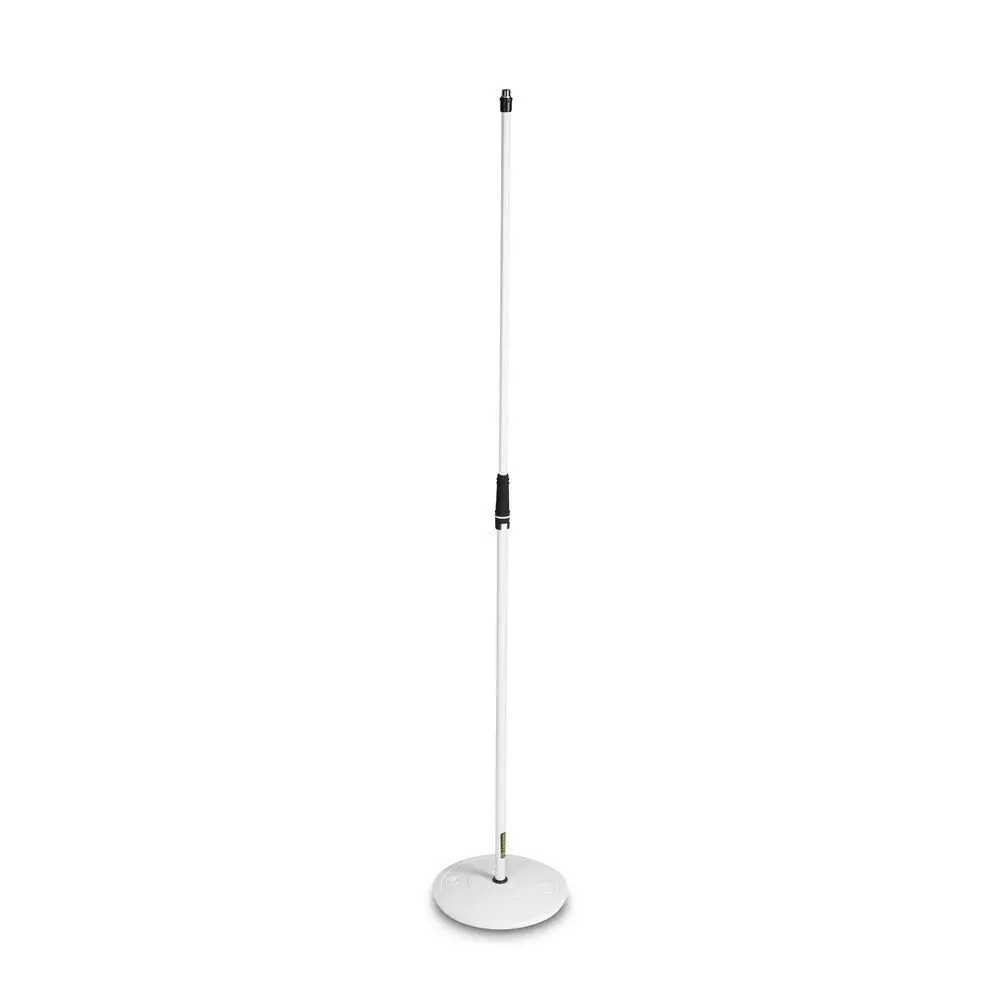 Gravity Straight Mic Stand With Round Base 160Cm (White) 1