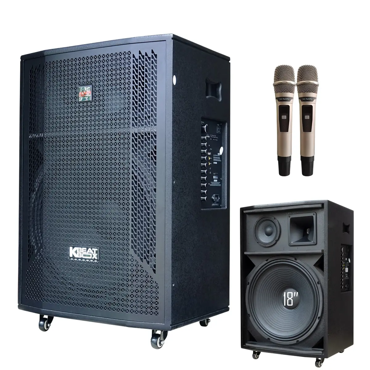 Kbeatbox Cb-51Neo – 18" Big Box Karaoke Speaker System | 250W Rms | Wireless Mics 1