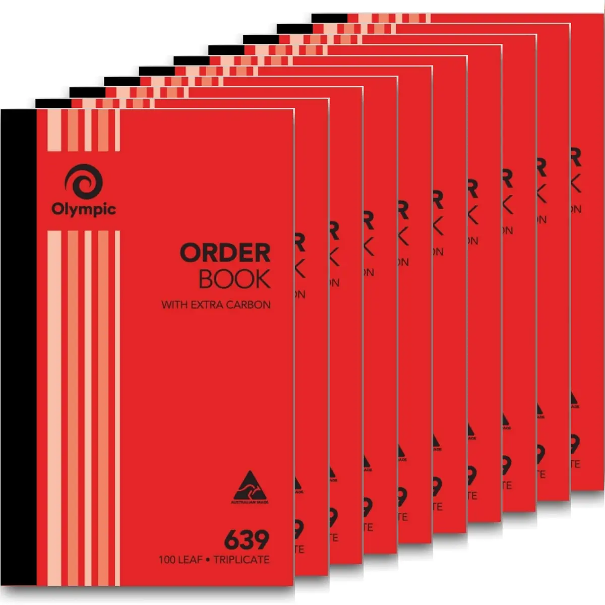 Olympic 10 Pack 639 Triplicate Order Book Carbon 100 Leaf Bulk 1