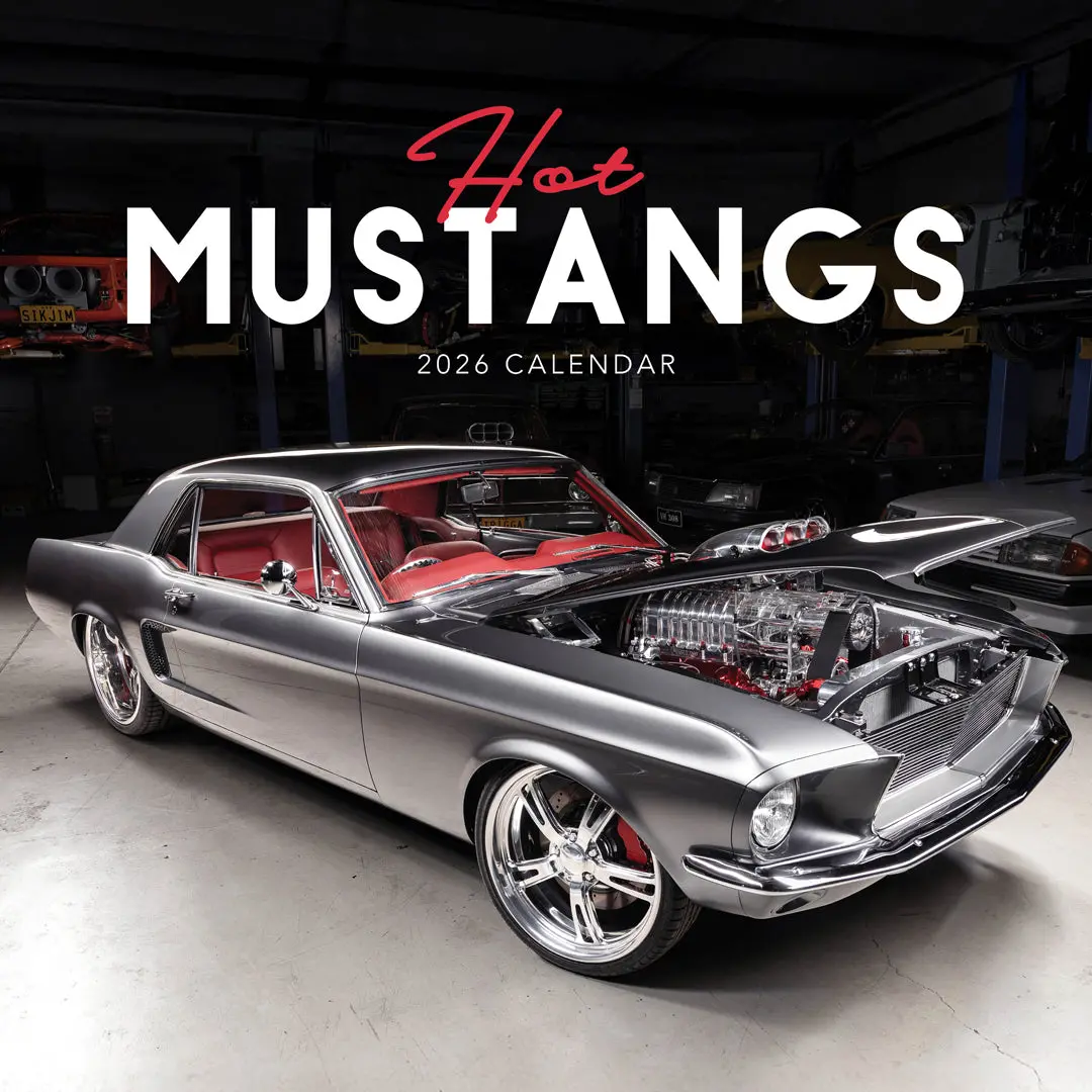 Paper Pocket Hot Mustangs 2026 Calendar 1