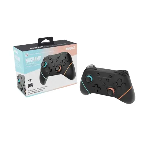 Hyperkin Sw2 Armor 3 Nuchamp Multi Switch Console Wireless Game Controller - Blue/Orange Game 1