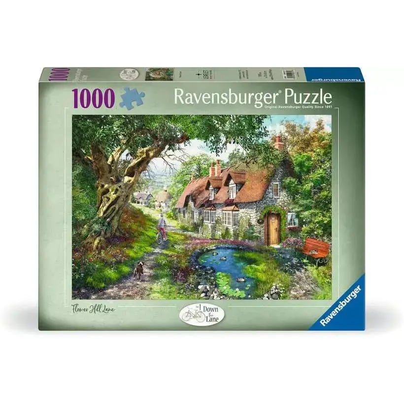 Ravensburger 1000Pc Flower Hill Lane Puzzle 1