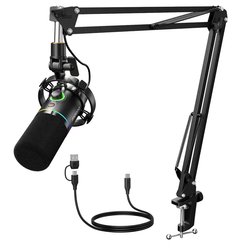 Maono Pd200xs Usb/Xlr Dynamic Microphone Set With Boom Arm 1