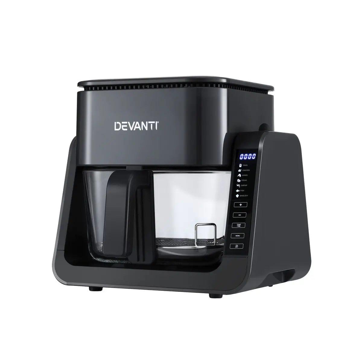 Devanti 2-In-1 Air Fryer 5.5L Dual Zone Fryers Electric Cooker With Top Bbq Grill & Bot 1