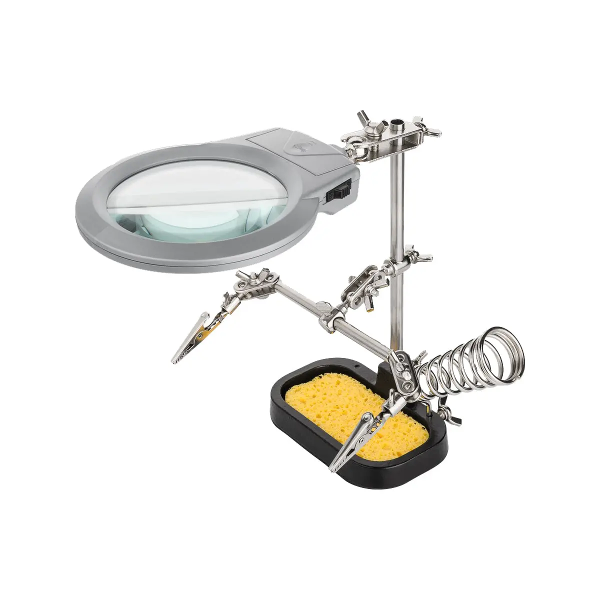 Goobay Soldering Aid With Magnifying Glass (Black) 1