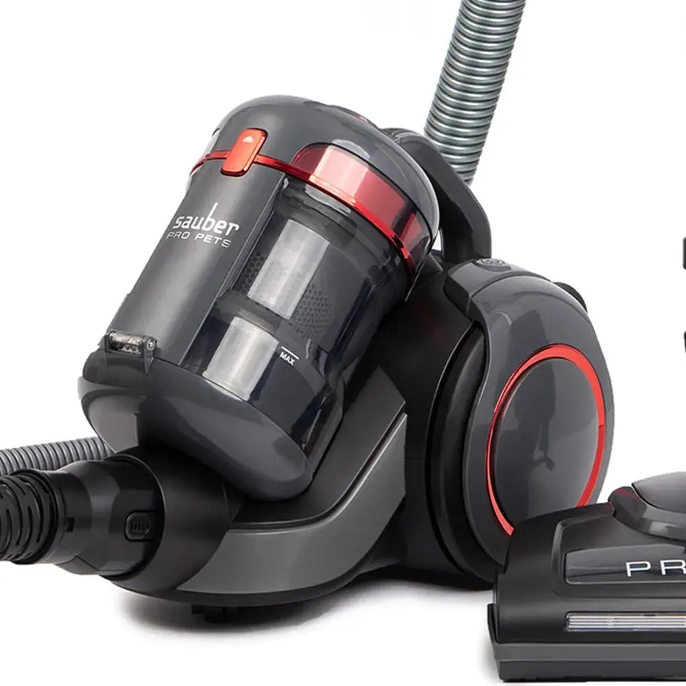 Sauber Pro Pets Bagless Vacuum Cleaner With Deep-Cleaning Power Head Black 2