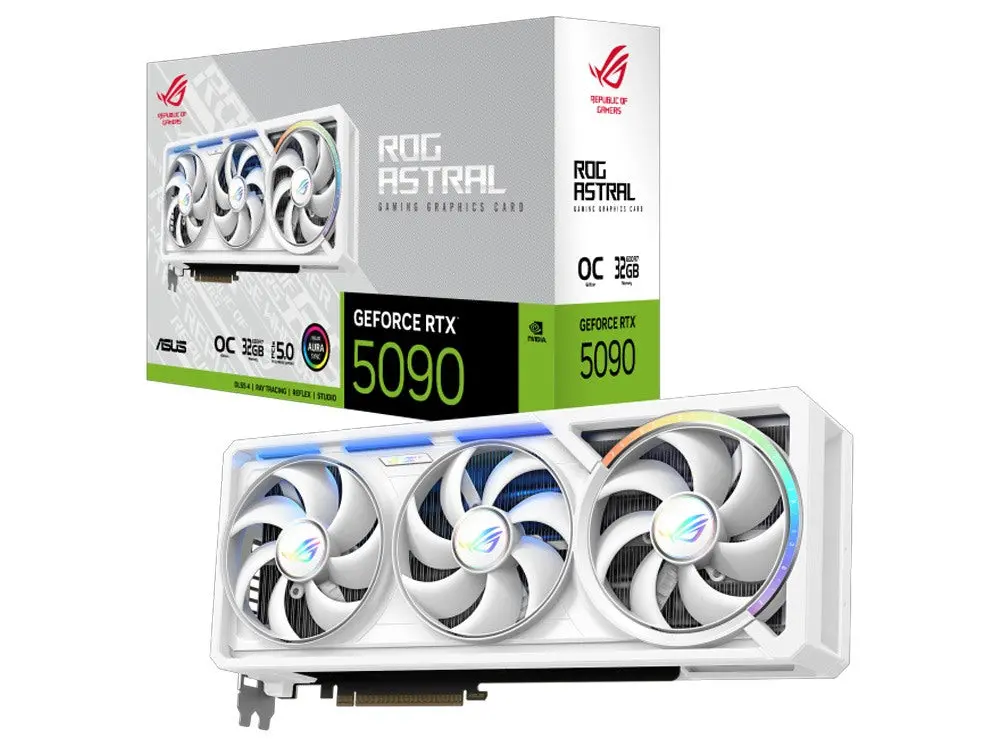 Asus Rog Astral Geforce Rtx 5090 32Gb Oc Gddr7 Graphics Card - White 1