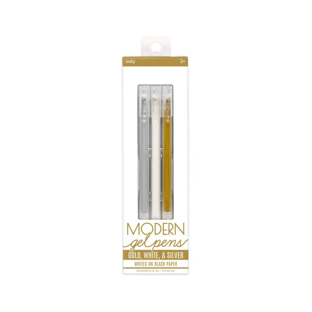 Ooly Modern Metallic Gel Pens Writing Stationery 3Y+ (3-Pack) 1