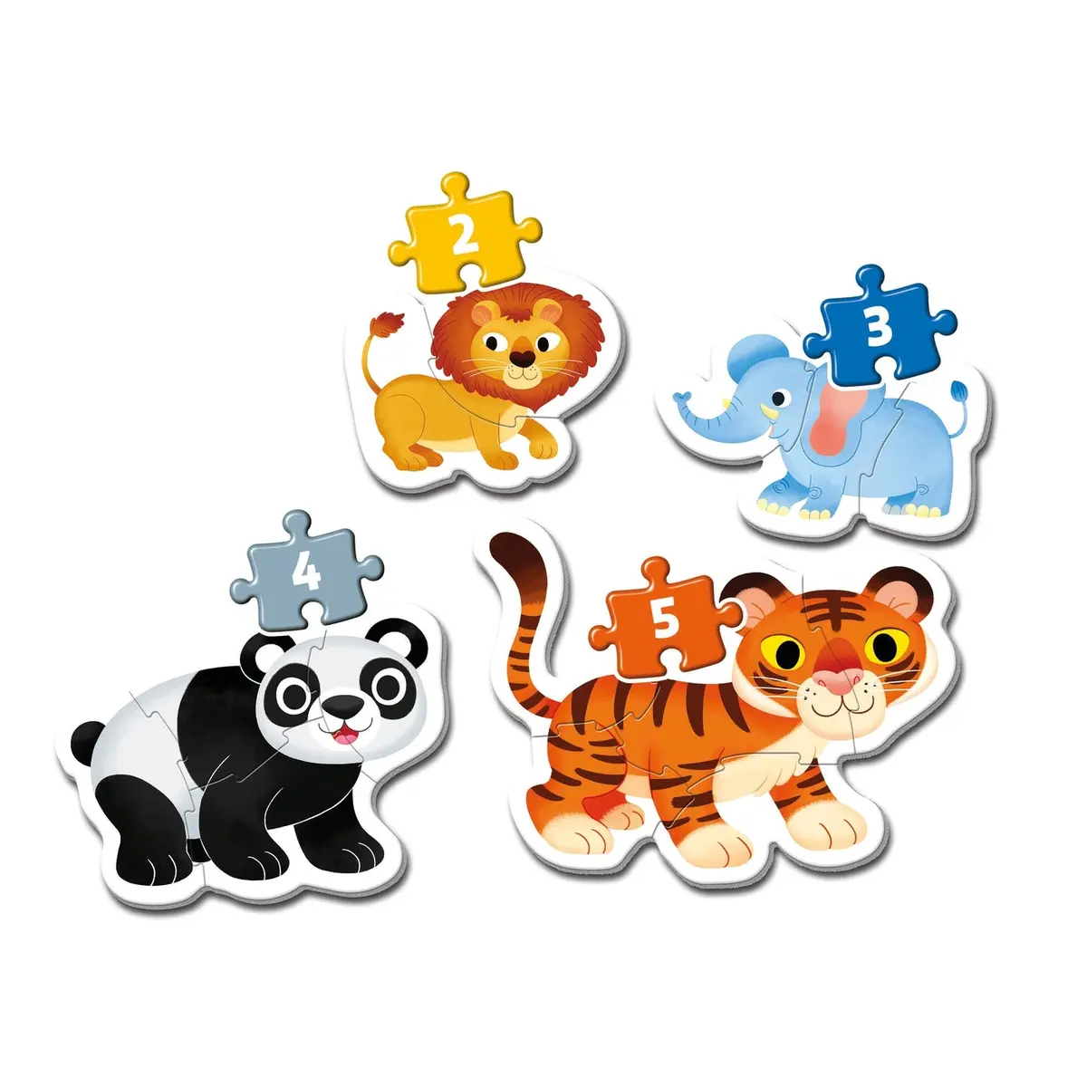 Clementoni My First Puzzles Wild Animals 4 Shaped Puzzles 1
