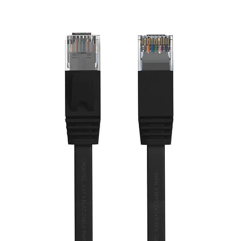 Cruxtec Cat6 Utp Flat Ethernet Cable 20M (Black) 1