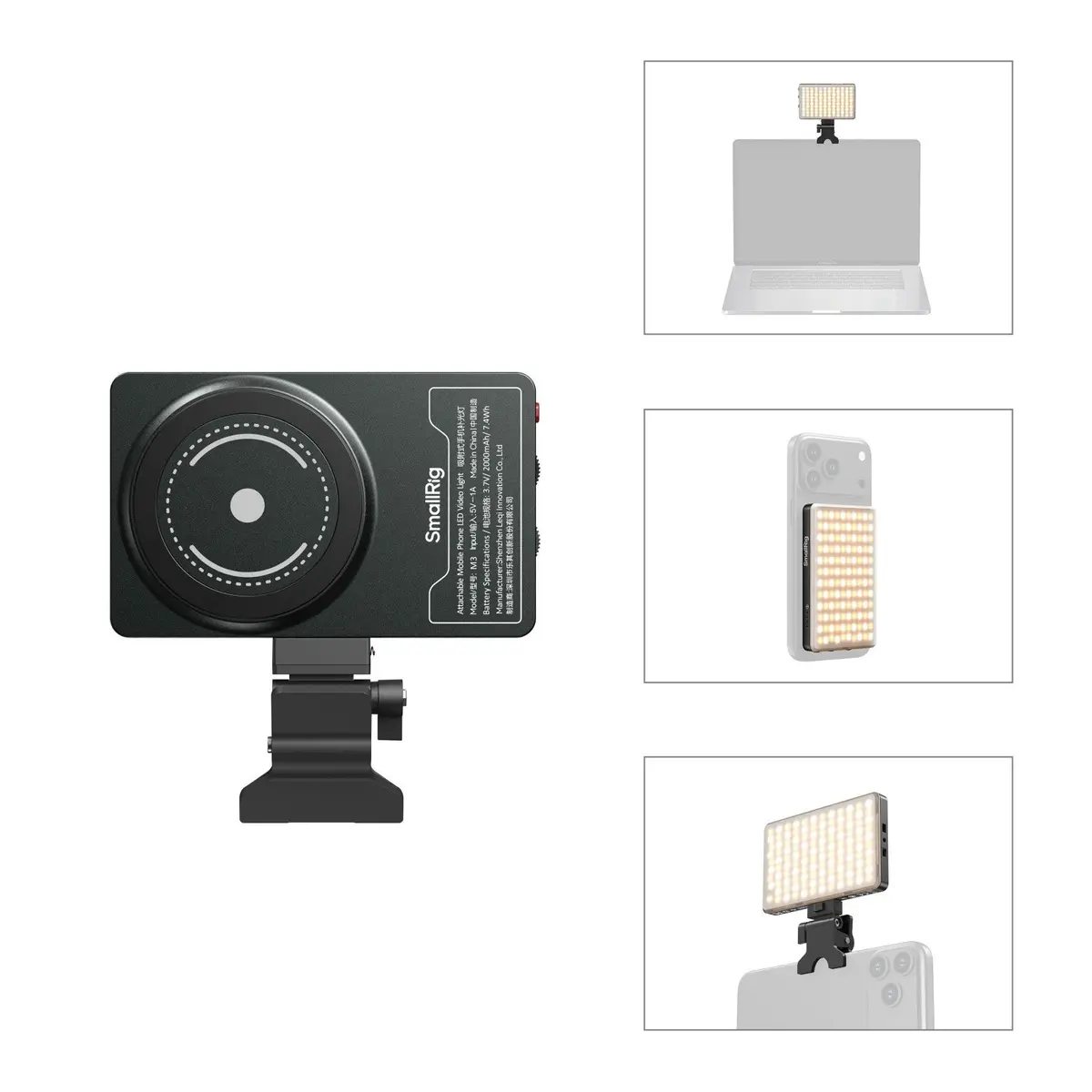Smallrig M3 Attachable Mobile Phone Led Video Light (Ink Blue) 5505 2