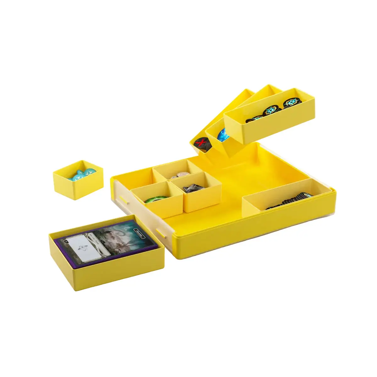 Gamegenic Token Silo Convertible Card Dice Tray (Purple Yellow) 1