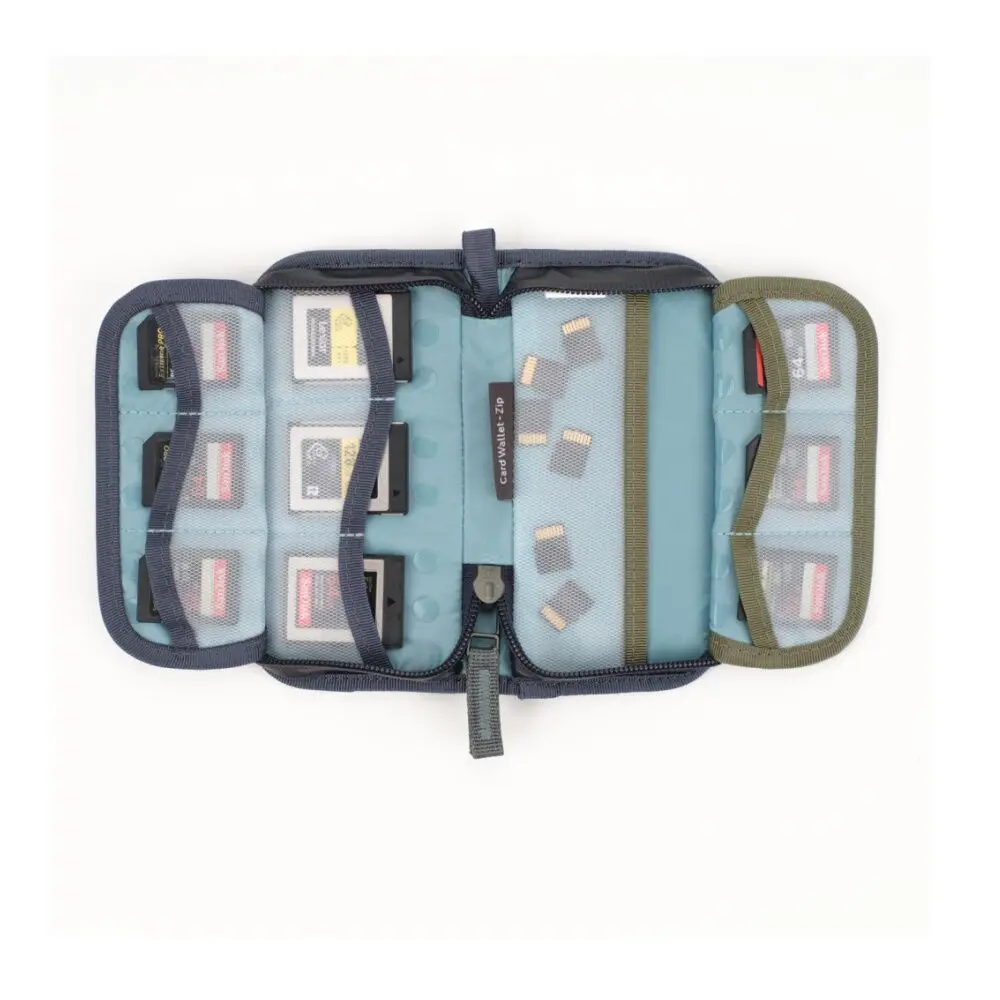 Shimoda Card Wallet Zip Memory Storage Protective Splashguard Blue 2