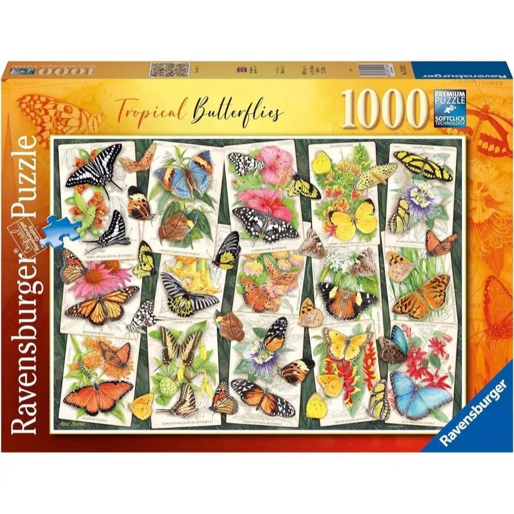 Ravensburger 1000Pc Tropical Butterflies Puzzle 1
