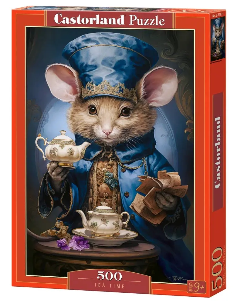 Castorland 500-Pieces Tea Time (Mouse) Puzzle 1