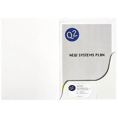 Marbig Presentation Folder A4 Gloss White Pack 20 1