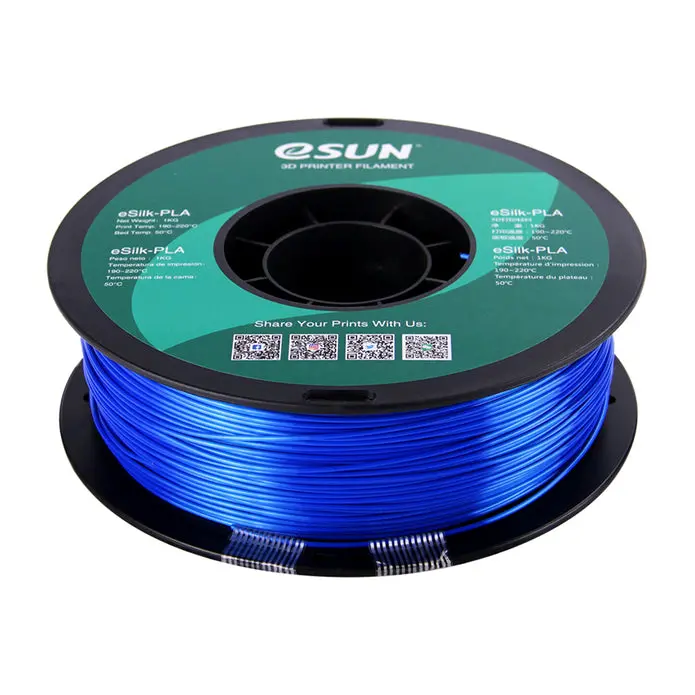 Esun Silk Pla 3D Print Filament 1.75Mm 1Kg - Blue 1