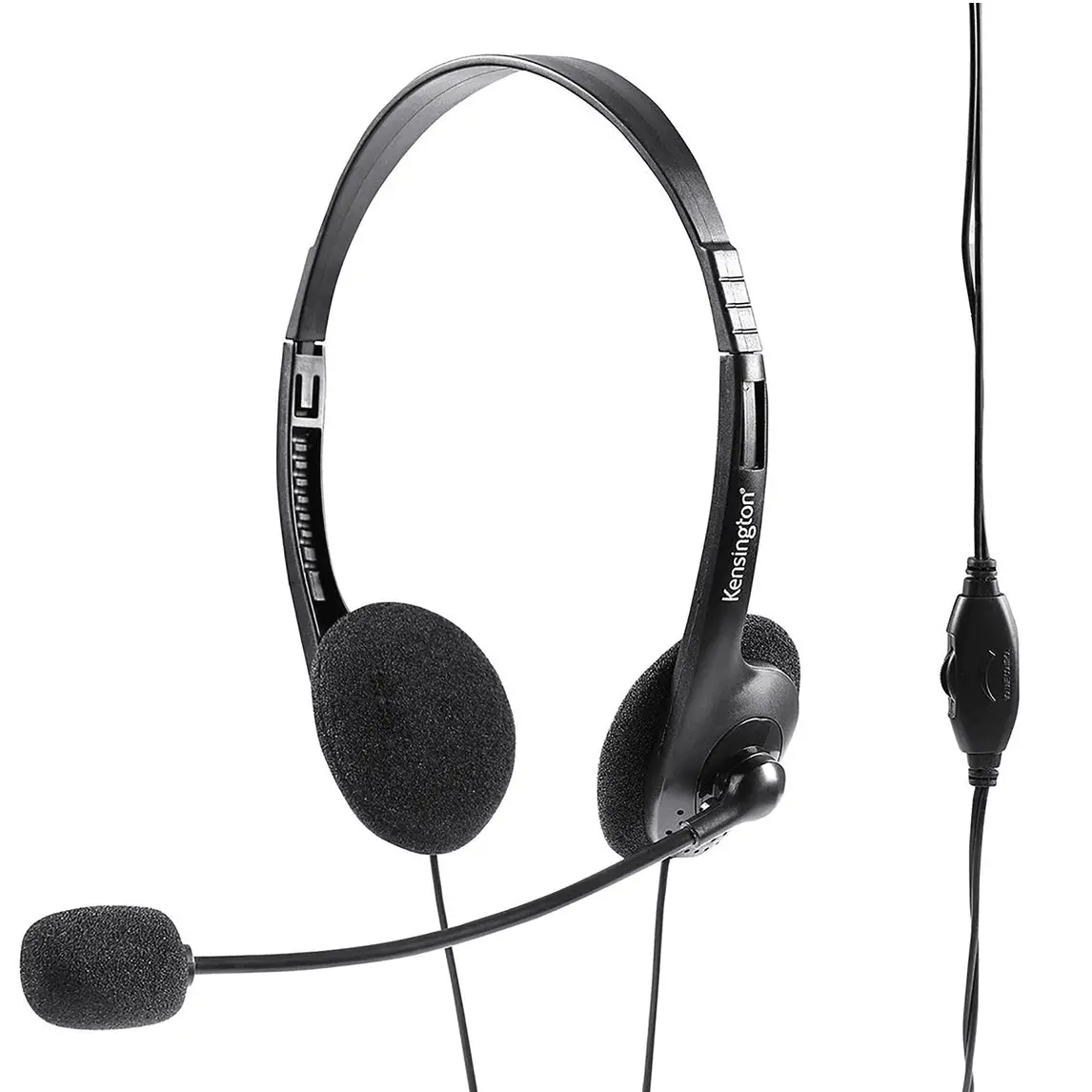 Kensington Light Weight Headset With Microphone Headphone Black 1
