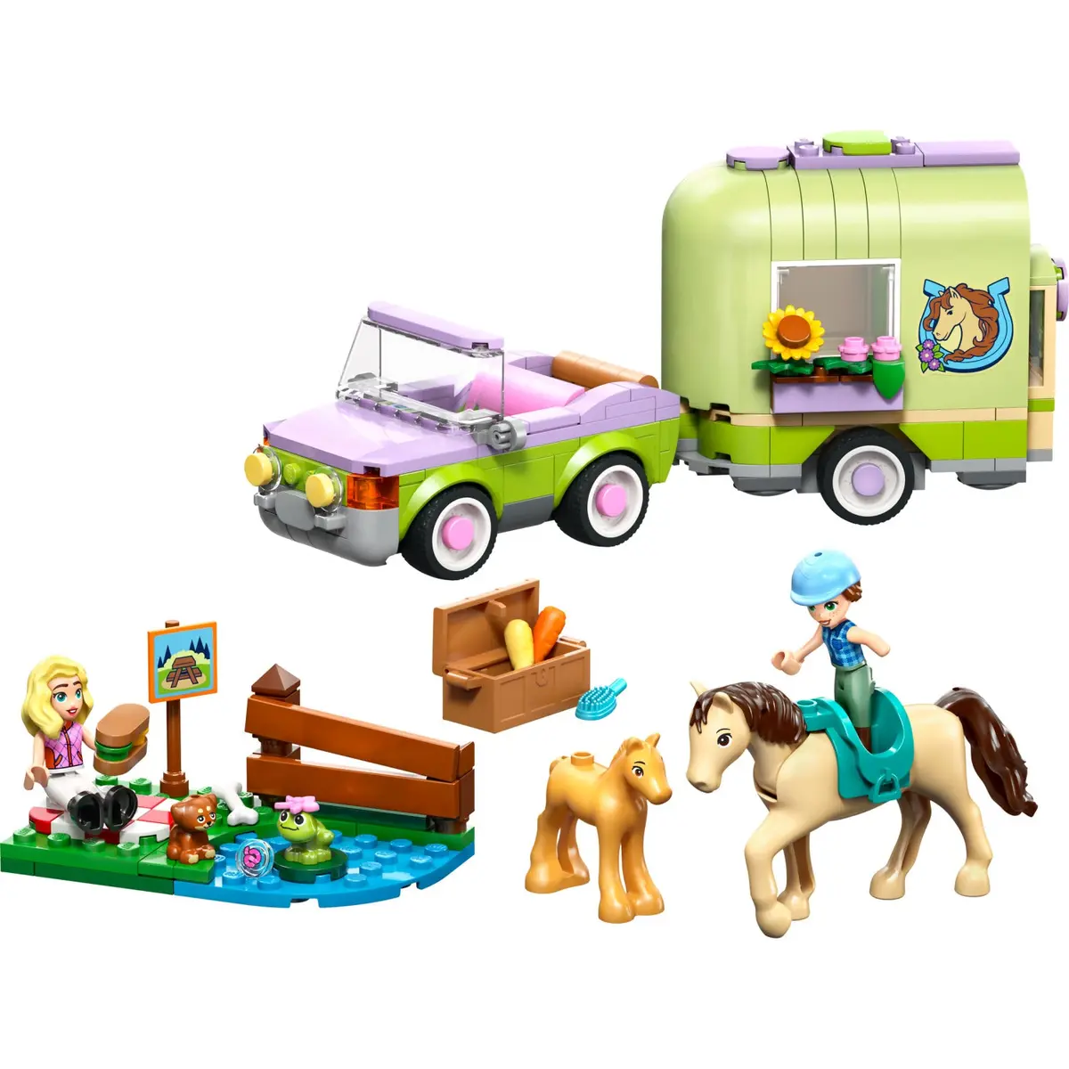 Lego 42695 Horse & Baby Foal Trailer - Friends 2