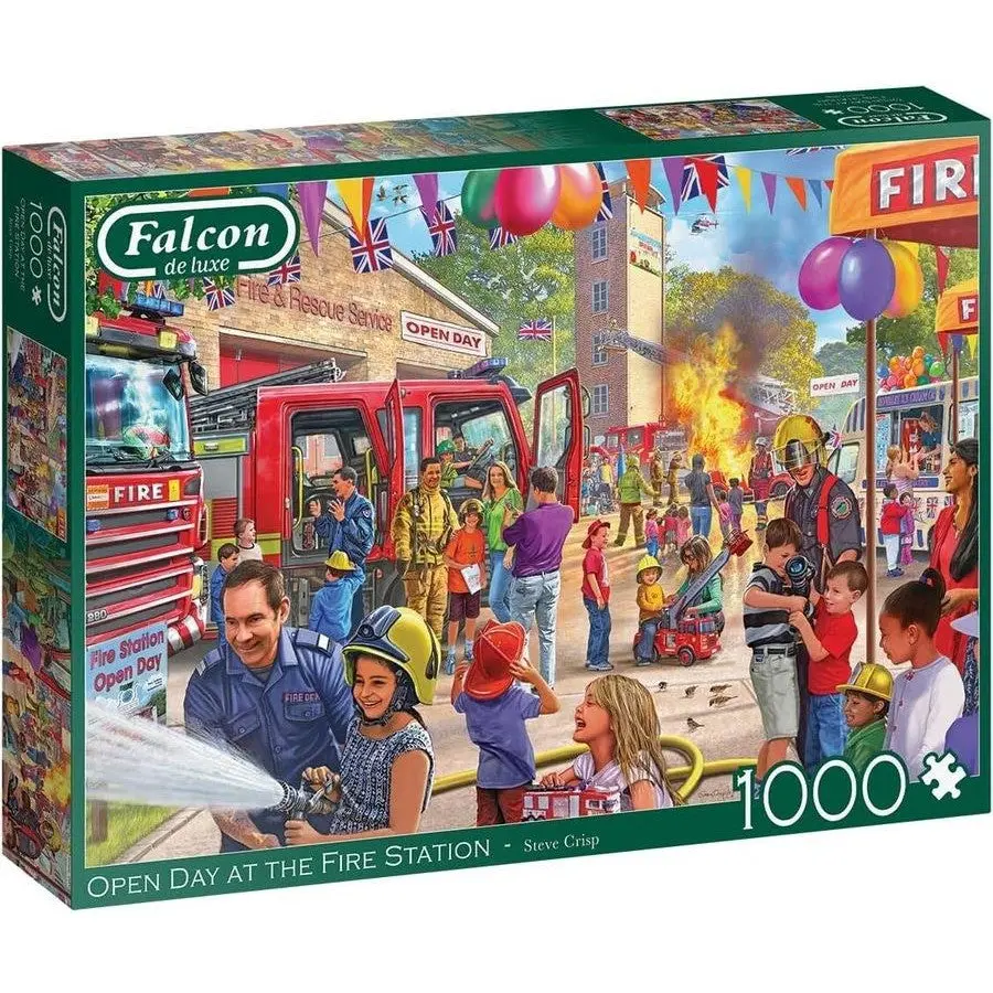 Falcon De Luxe 1000Pc Open Day At Fire Station Puzzle 1