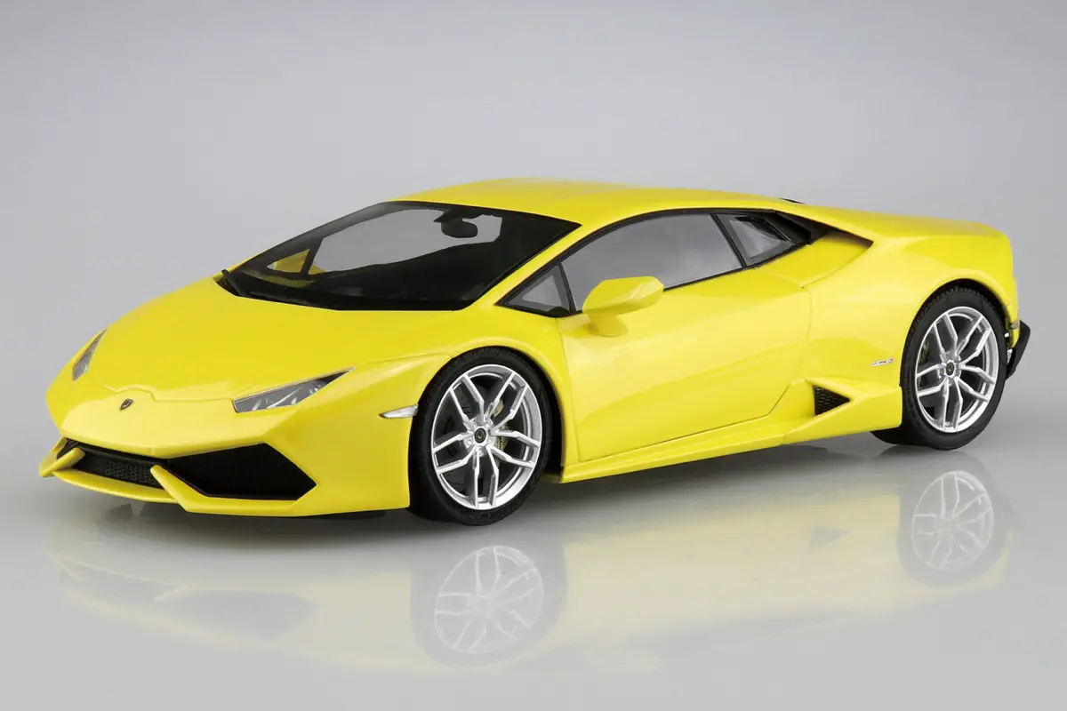 Aoshima 1/24 14 Lamborghini Huracan Yellow 2
