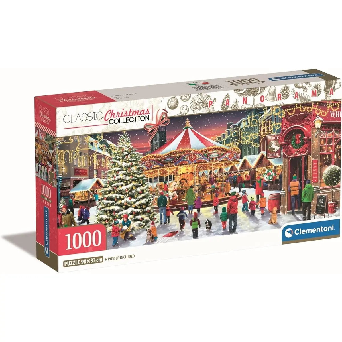 Clementoni Panorama Puzzle Getting Ready For Christmas 1000 Pieces 1